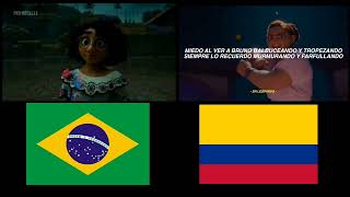 Não falamos do Bruno dublagem em português vs dublagem latino americana  música do filme Encanto [upl. by Voltz409]