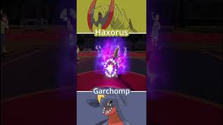 GARCHOMP vs HAXORUS  Dragon Pokémon Battle pokemon [upl. by Akeinahs638]