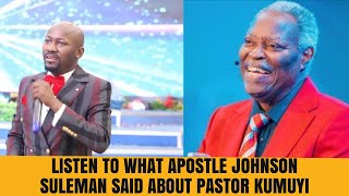 Nobody was expecting Apostle Johnson Suleiman to say this about pastor Kumuyi  DCLM [upl. by Angie710]