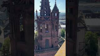 Basel Switzerland🇨🇭❤️ Beautiful view of Rhine river from bell tower of Basel Münster church [upl. by Mohandas211]