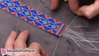 How to Finish Off Traditional Loom Work and Add a Slider Clasp [upl. by Yevette]