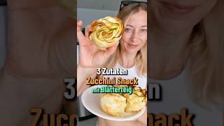 Herzhafte Blätterteig Rosen  3 Zutaten Rezept mit Zucchini [upl. by Crandell]