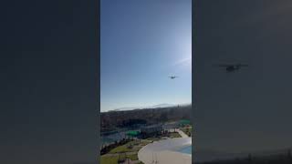 Comco Ikarus C42 low pass over hotel [upl. by Ennovad]