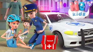 Policia de niños en Español 👮 Carros de policía 🚔 Canciones Infantiles  HeyKids [upl. by Desimone998]