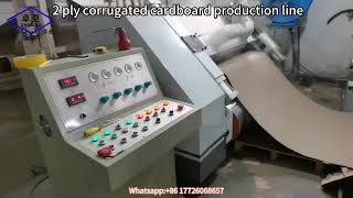 2 ply corrugated cardboard production line [upl. by Asilet]