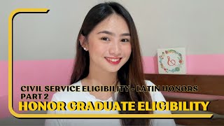 Honor Graduate Eligibility HGE  Civil Service Eligibility Certificate [upl. by Ambler]