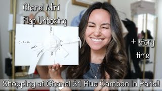 Chanel Mini Flap Unboxing  Shopping at Original Chanel Story Time [upl. by Niran76]