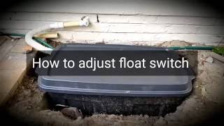 4 How to adjust submersible pump tethered float switch [upl. by Brendin]