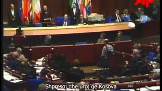 Dr Ibrahim Rugova Saharov Prize Albanian subtitles [upl. by Sesilu]