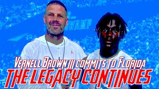 5 Star WR Vernell Brown III Commits to the Florida Gators [upl. by Lleraj]