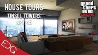 GTA 5 Tinsel Tower Apartment Tour [upl. by Ddarb236]