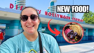 NEW FOOD IN DISNEYS HOLLYWOOD STUDIOS Docking Bay 7 Pixar Snacks amp Giveaway Walt Disney World [upl. by Ahtanamas335]