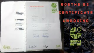 Goethe certificate unboxing goethecertificate goethezertifikat goethedelhi [upl. by Ailec]