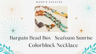 Color block necklace using Bargain Bead Box Seafoam Sunset [upl. by Adleme819]