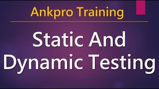 Manual testing 31  What is Static testing and Dynamic testing Static testing vs dynamic testing [upl. by Yecies]