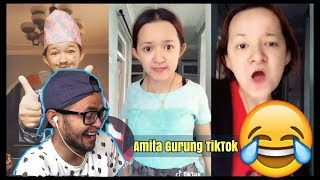 Indian Reacts on Amita Gurung Funny Tik Tok Videos  Nepali Tik Tok Videos  Amita Gurung [upl. by Maxine872]