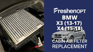 How to change cabin air filter for BMW X3 1317 X4 1518 [upl. by Duntson]