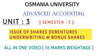 ADVANCED ACCOUNTING  UNIT  3  THEORY FULL EXPLAINATION VIDEO  SEM  3  shivanipallela [upl. by Brufsky]