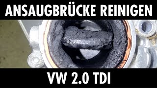 Diesel Ansaugbrücke richtig reinigen  20 TDI SKODA AUDI VW SEAT [upl. by Marx898]