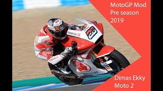 Gameplay motogp 13 Mod Pre Season 2019 by alica Nafezaa  Dimas Ekky Moto 2 Misano [upl. by Ociredef555]