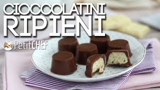 Cioccolatini ripieni versione kinder shockobons  Ricetta facile Tutorial PetitChefit [upl. by Rashida]