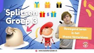 Splitsen  groep 3  thema Sinterklaas  Bewegend leren met meester Sander [upl. by Bev]