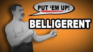 Learn English Words BELLIGERENT  Meaning Vocabulary with Pictures and Examples [upl. by Delcina]