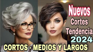 ✂️ NUEVOS CORTES DE CABELLO TENDENCIAS 2024 Desde CORTO MEDIO y LARGO para MUJERES de Toda edad [upl. by Chuah]