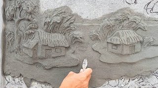 Create a cement relief scene [upl. by Washburn]