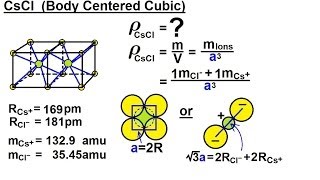 Chemistry  Liquids and Solids 39 of 59 Crystal Structure Body Centered Cubic [upl. by Enihpled]