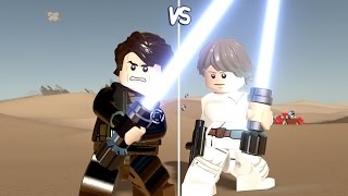 LEGO Star Wars The Force Awakens  Anakin Skywalker vs Luke  CoOp Fight  Free Roam Gameplay [upl. by Vaclav]