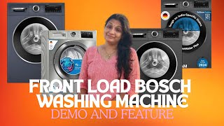 Bosch front load washing machine review demo and features  Bosch washing machine [upl. by Anale]