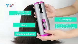 Portable wireless automatic hair curler FM002 [upl. by Emiatej35]