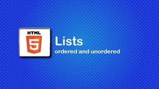 HTML5 and CSS3 Beginner Tutorial 9  lists [upl. by Syramad]