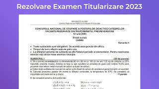 Rezolvare Chimie Anorganică Problema 1 Examen Titularizare 2023 [upl. by Maurilia]