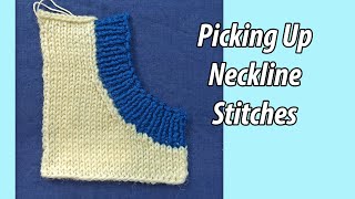 Picking Up Neckline Stitches [upl. by Llerad774]