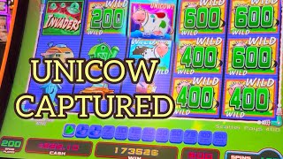 UNICOW AT MAX BET WOAH Journey to the Planet Moolah Slot [upl. by Olfe]