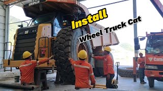 How to install Wheel Dump truck Cat 772 [upl. by Hsekar299]