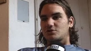 Teenager Roger Federer 18yo shows his room  excl Telebasel Interview [upl. by Sternick126]