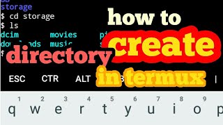 How to create directory in termux  create file in termux in hindi [upl. by Ginnie]