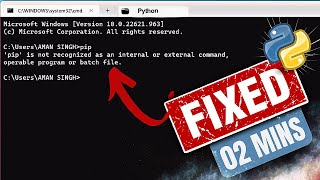 Fix pip not recognized issue in Python Windows 2023 [upl. by Strohbehn]