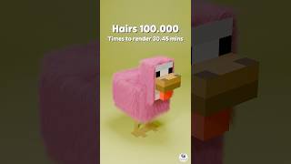 100 vs 1 MILLION Hairs Simulation 🔥🔥🔥 in Minecraft clothsimulation blender 3d minecraft [upl. by Courtney]