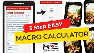 How to Use the Meal Prep on Fleek Macro Calculator  3 Steps  How to Calculate Macros [upl. by Niall]