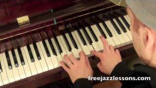 How To Play Jazz Piano Chords Rootless Voicings [upl. by Nylasoj]