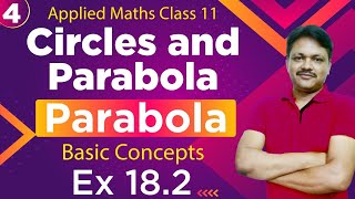 PARABOLA EX182  Lecture 4  Circles amp parabola  Class 11 Applied Mathematics  Gaur Classes [upl. by Krall]