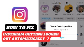 how to fix instagram youve been logged out please log back in problem 2024  youve been logged out [upl. by Plato]