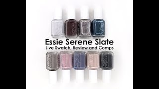 Essie Serene Slate Collection Review Live Swatch and Comparisons [upl. by Kirred89]