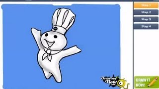 How to draw pillsbury doughboy [upl. by Ahsitan]