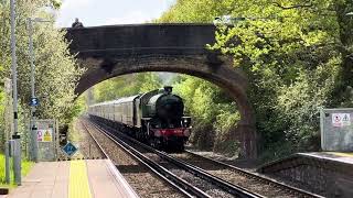 61306 Mayflower arriving at Hedge End 20424 [upl. by Tim]