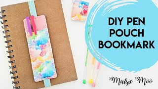 Cricut Craft Diy Faux Leather Pen Pouch Bookmark With Precut Holes  Easy Tutorial [upl. by Hayyim]